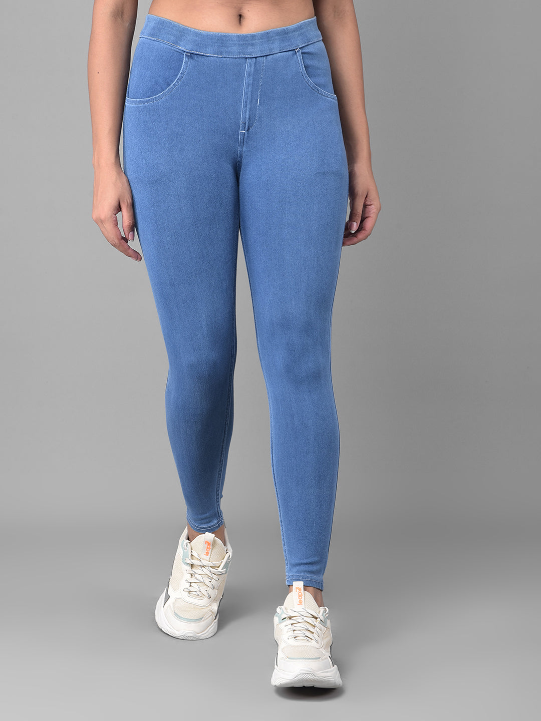 Buy online White Denim Jeggings from Jeans & jeggings for Women by