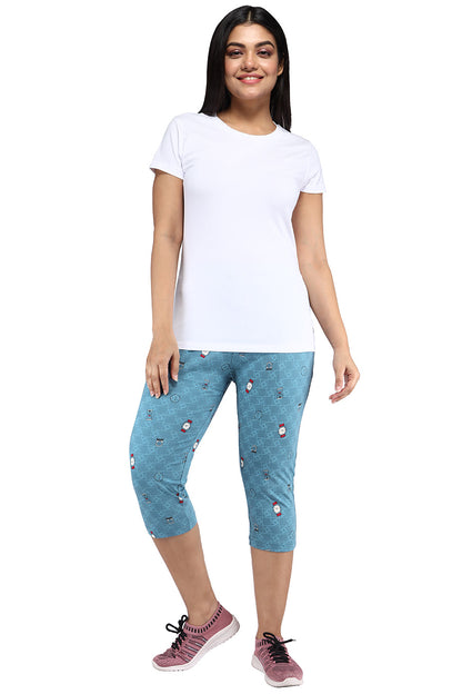 Comfort Lady Printed Relax Capri