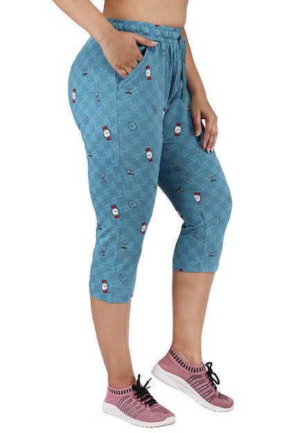 Comfort Lady Printed Relax Capri