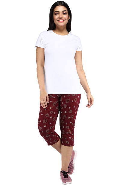 Comfort Lady Printed Relax Capri