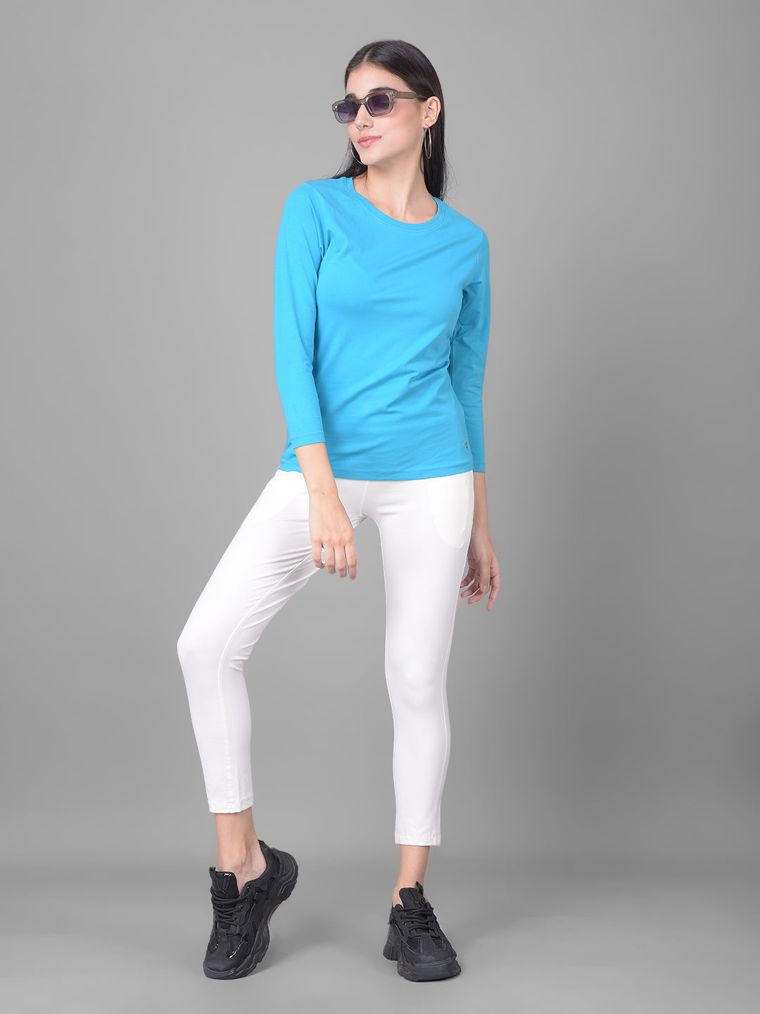 Comfort Lady Regular Fit Round Neck Plain Full Sleeve T-Shirt - Comfort Lady Private Limited