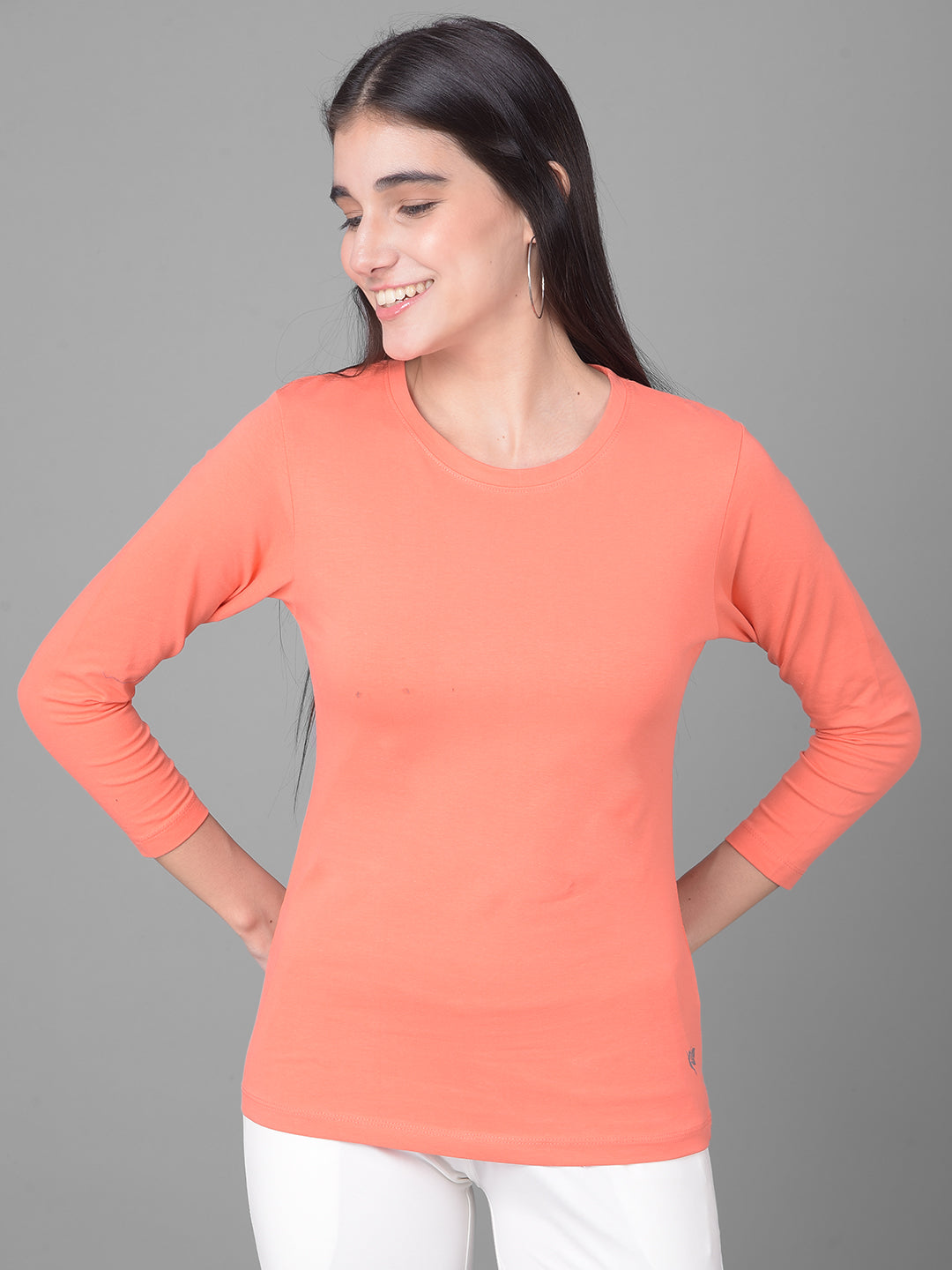 Comfort Lady Regular Fit Round Neck Plain Full Sleeve T-Shirt - Comfort Lady Private Limited