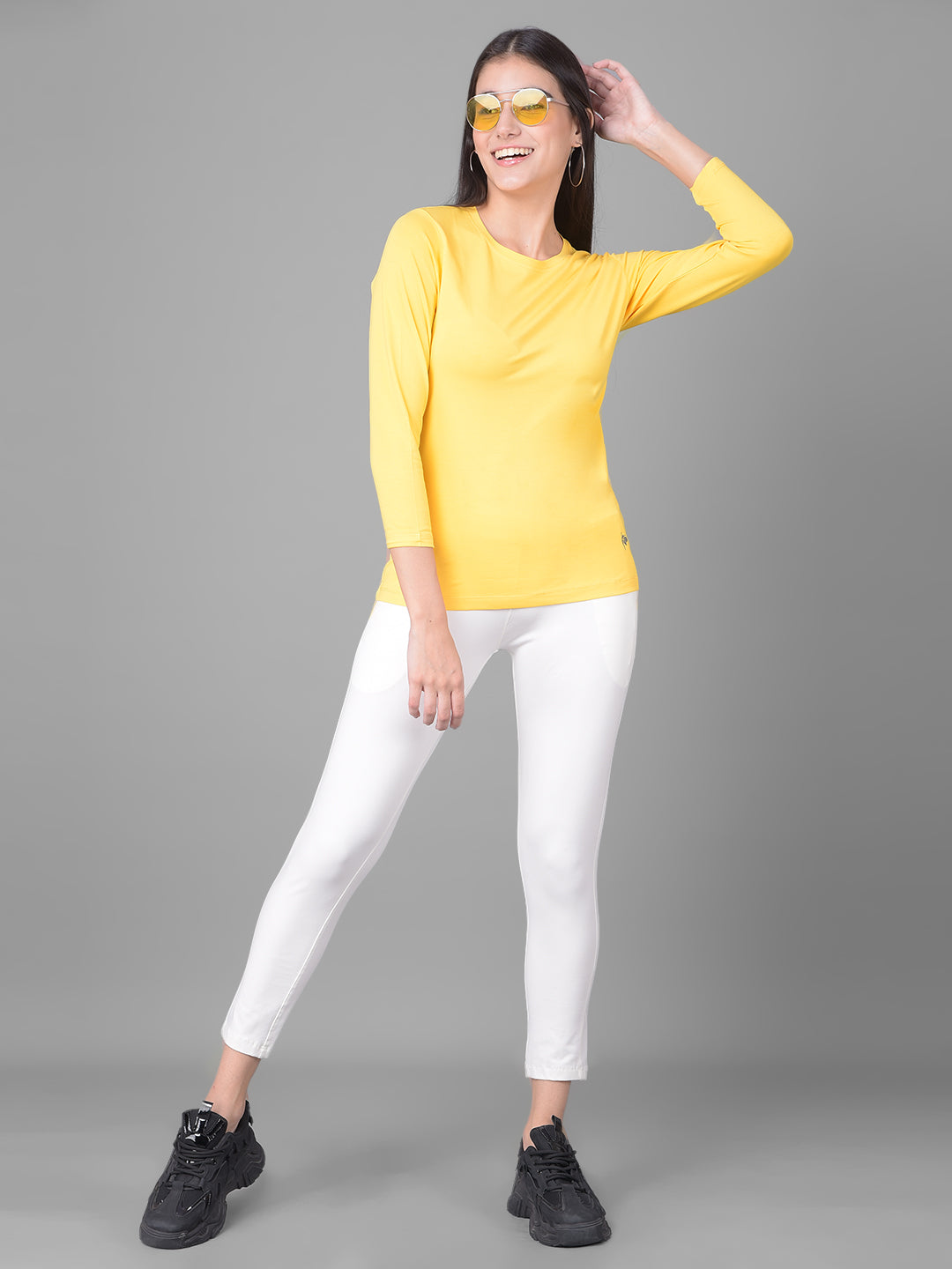 Comfort Lady Regular Fit Round Neck Plain Full Sleeve T-Shirt - Comfort Lady Private Limited