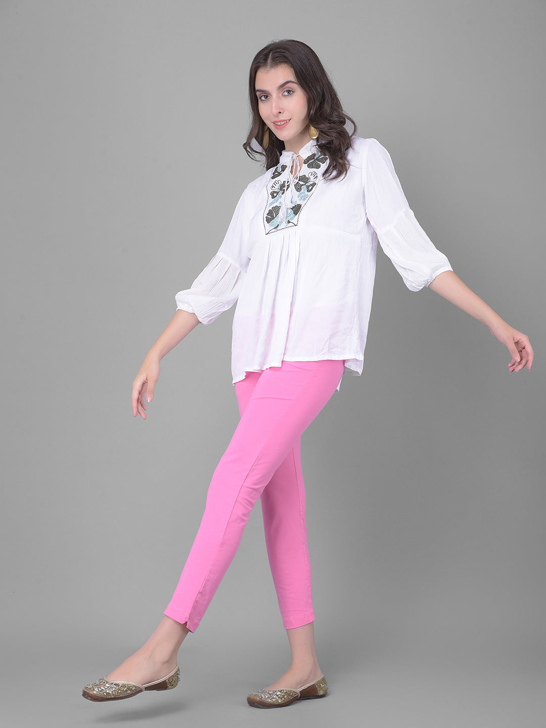 Buy Comfort Lady Kurti Pants (Leggings) With Pocket from Mangalam Impex