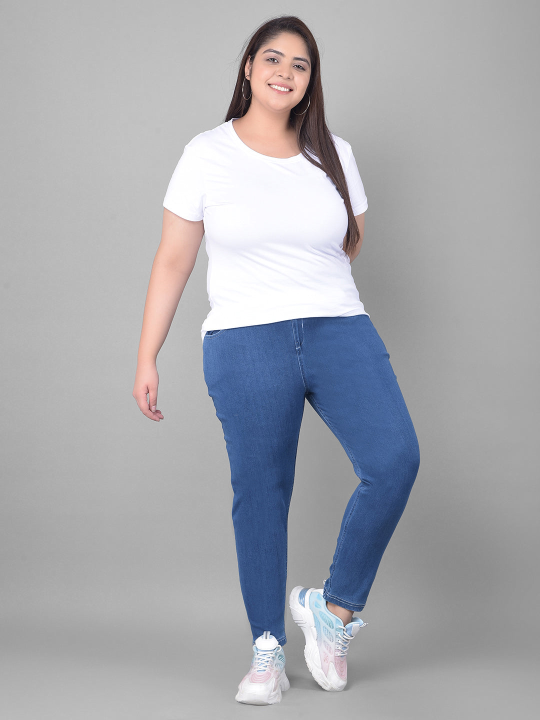 Comfort Lady Plus Size Denim Jeggings Comfort Lady Private Limited