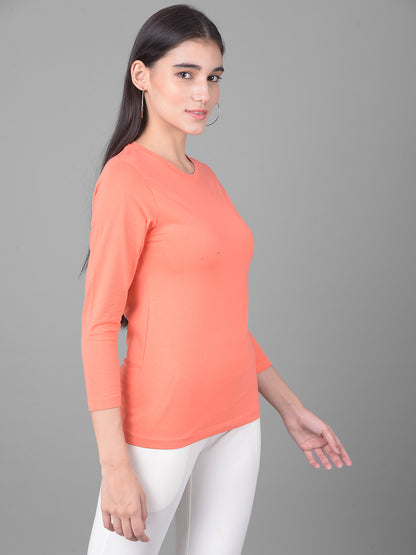 Comfort Lady Regular Fit Round Neck Plain Full Sleeve T-Shirt - Comfort Lady Private Limited