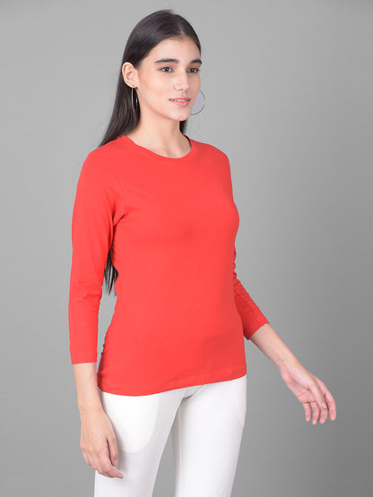 Comfort Lady Regular Fit Round Neck Plain Full Sleeve T-Shirt - Comfort Lady Private Limited