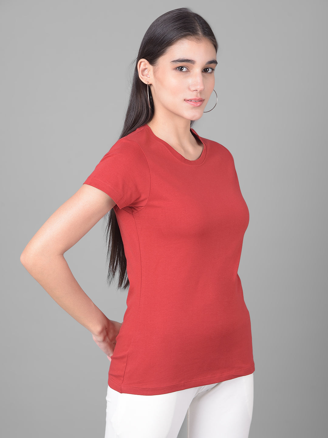 Comfort Lady Regular Fit Plain Half Sleeve T Shirt - Comfort Lady Private Limited