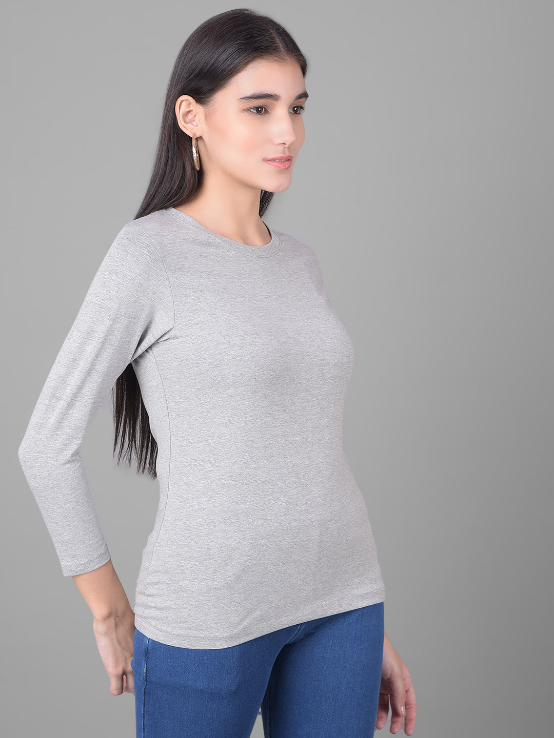 Comfort Lady Regular Fit Round Neck Plain Full Sleeve T-Shirt - Comfort Lady Private Limited