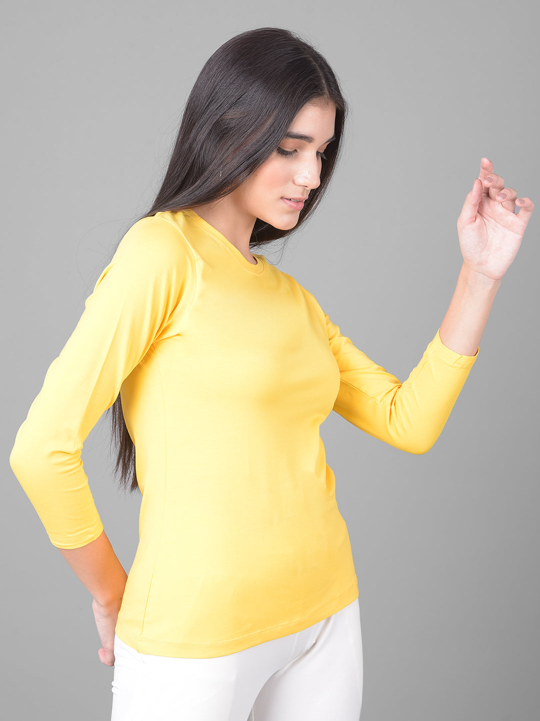 Comfort Lady Regular Fit Round Neck Plain Full Sleeve T-Shirt - Comfort Lady Private Limited